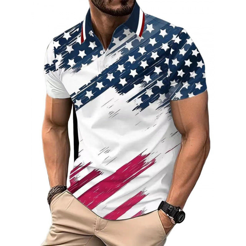 Fashion New White We The People Torn USA Flag Men Patriotic 250 Years Freedom Short Sleeve Tee