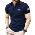 Fashion New Torn Texture US Flag Print Men Patriotic Crew Neck Summer Casual T Shirt