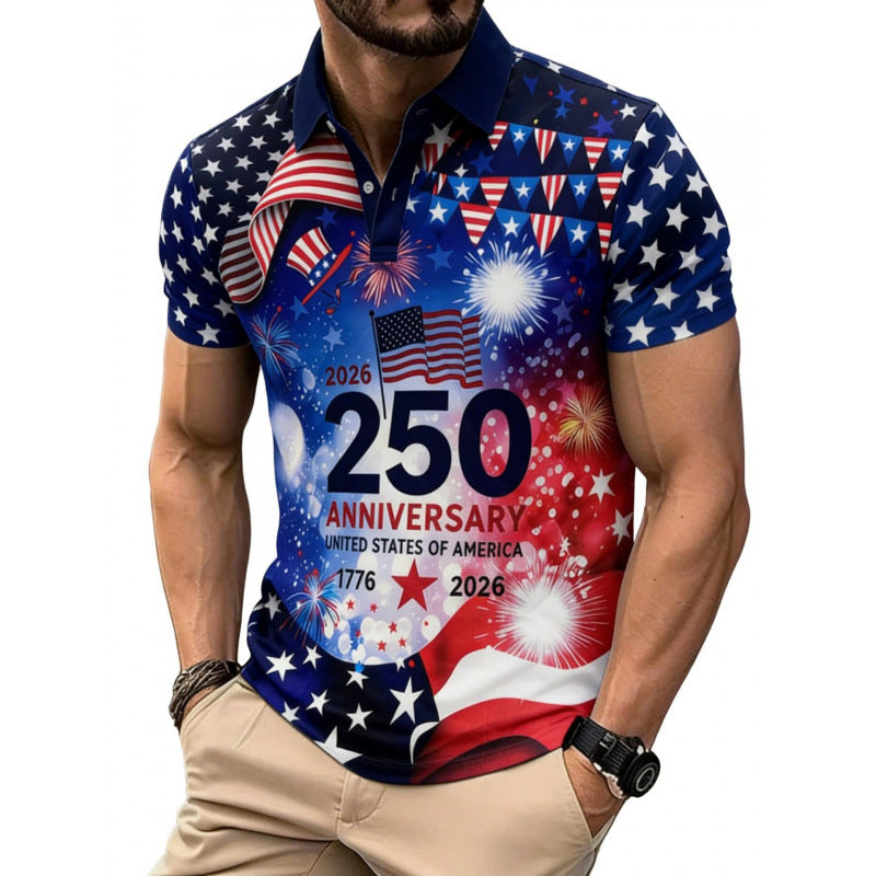 Mens Patriotic Summer Tee We The People 1776 USA 250th Anniversary T Shirt