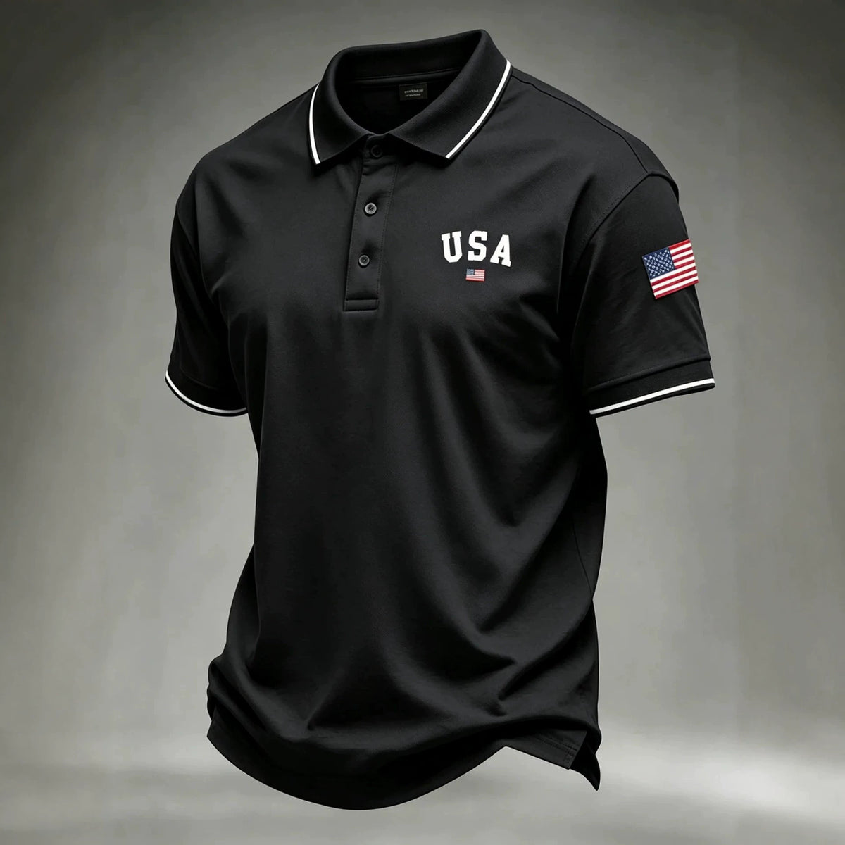 Distressed Ripped American Flag Men Patriotic Short Sleeve Crew Neck Casual Tee