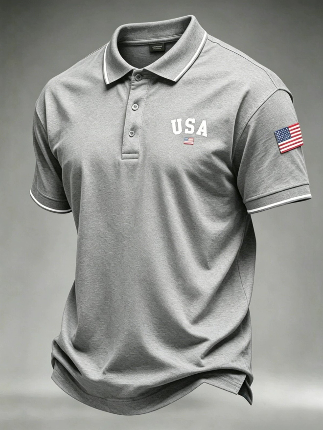 USA 250th Anniversary Eagle 1776-2026 Men Patriotic Short Sleeve Graphic Shirt